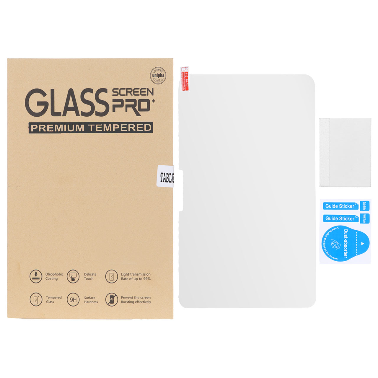 محافظ صفحه نمایش شیشه ای تبلت Unipha به همراه کاردک Apple iPad Pro 11 (2024) (پک دار)