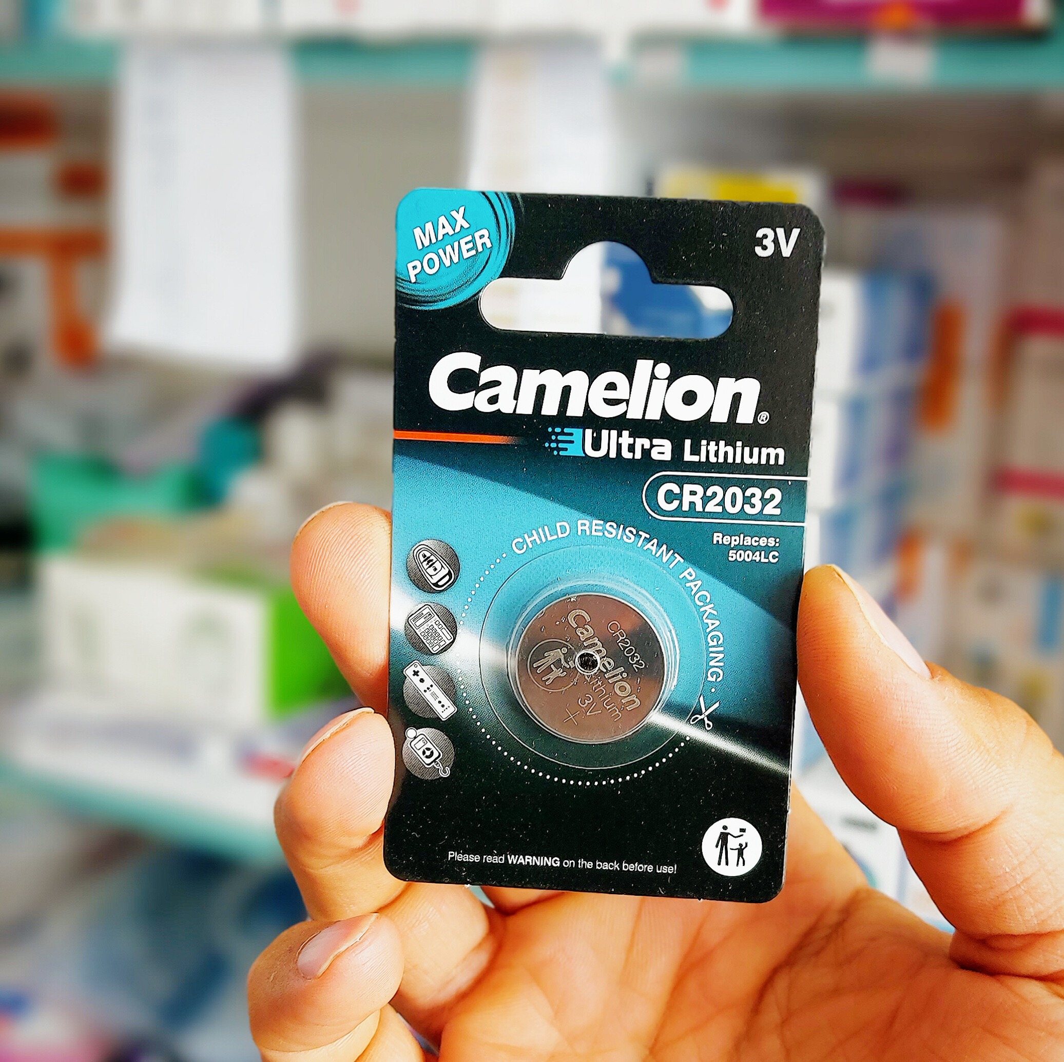 باتری سکه ای CR2032 کمیلیون(camelion)+باتری لیتیومی 3 ولت مناسب دستگاه قند خون+، ترازو و ریموت