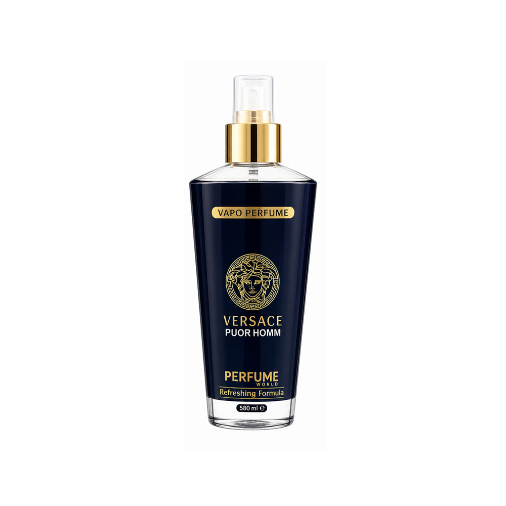 بادی اسپلش مردانه پرفیوم فکتوری مدل VERSACE POUR HOMM شماره 529 رایحه ورساچه آبی حجم 250 میل