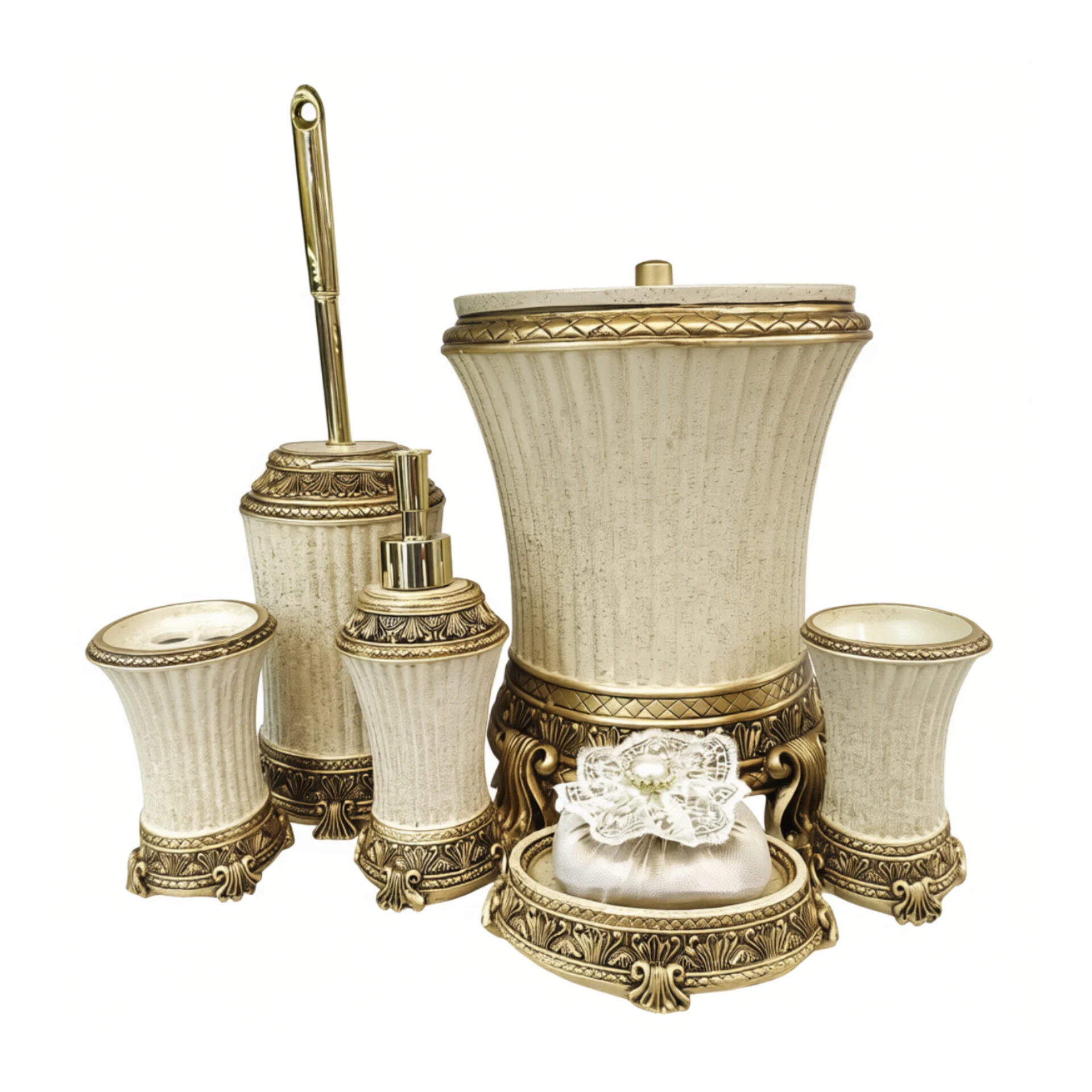 ست سرویس بهداشتی رزین خارجی 6 پارچه کد 48038 (پس کرایه)