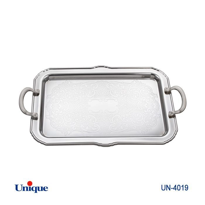 سینی استیل یک میل یونیک Unique بدون پایه کوچک کد UN-4019 (پس کرایه)