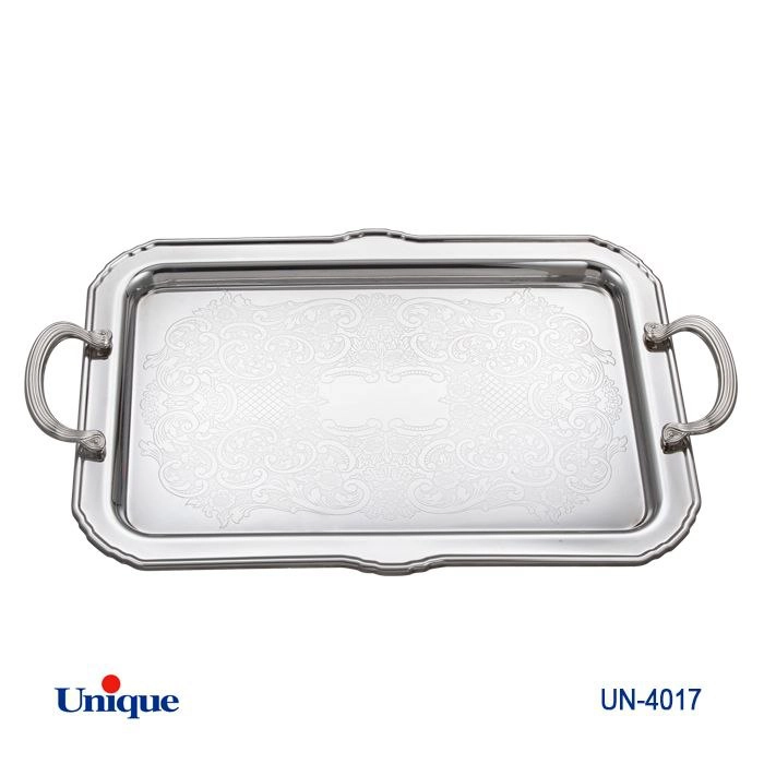 سینی استیل یک میل یونیک Unique بدون پایه بزرگ کد UN-4017 (پس کرایه)