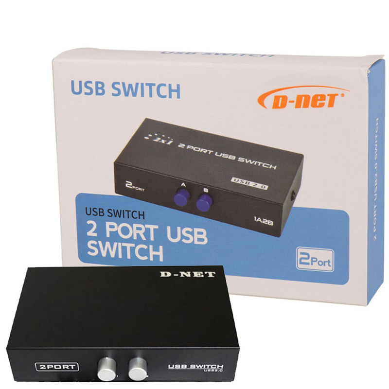 سوئیچ دو پورت پرینتر دستی دی نت D-net