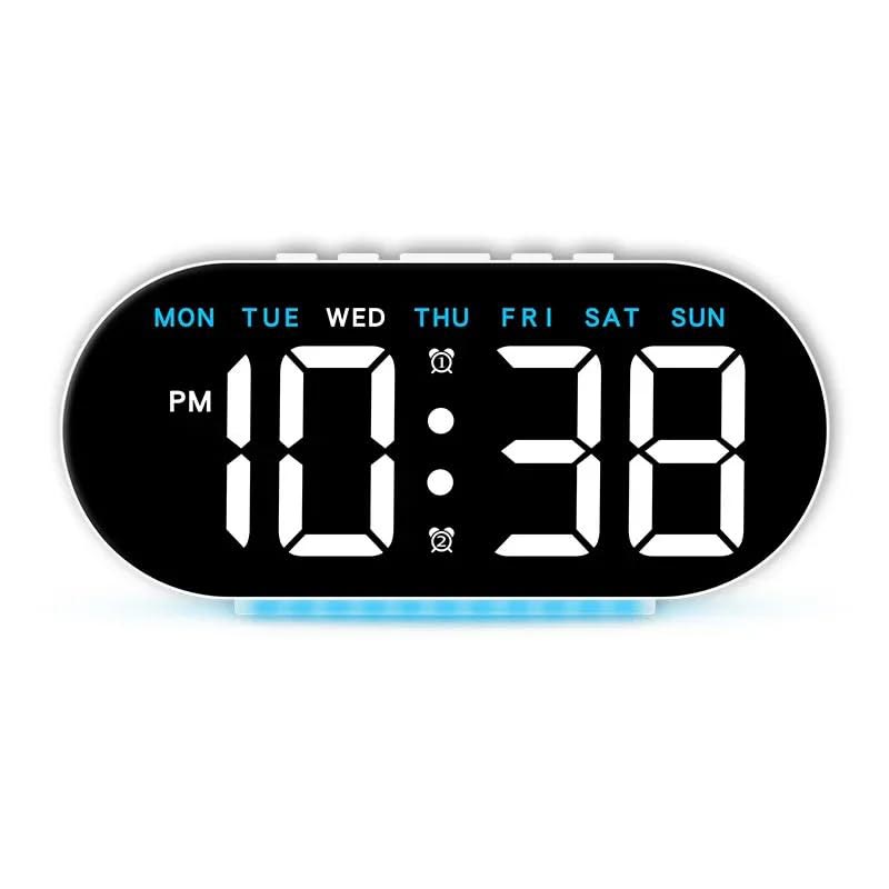 ساعت رومیزی دیجیتال چندکاره LED با نمایشگر دما و تقویم مدل GH-8035