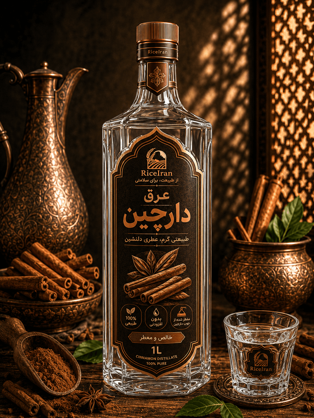 عرق دارچین یک لیتری