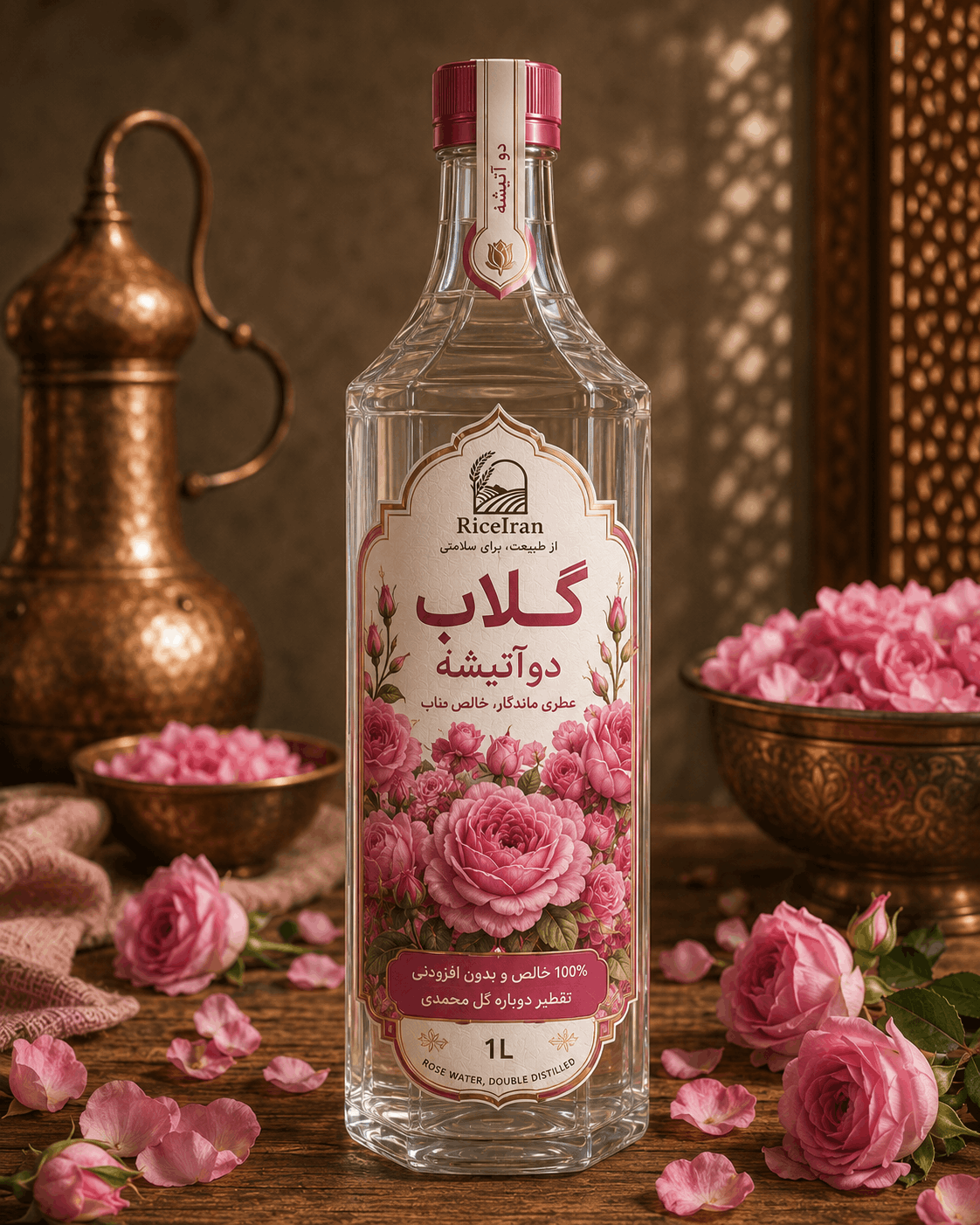 گلاب دو آتیشه یک لیتری