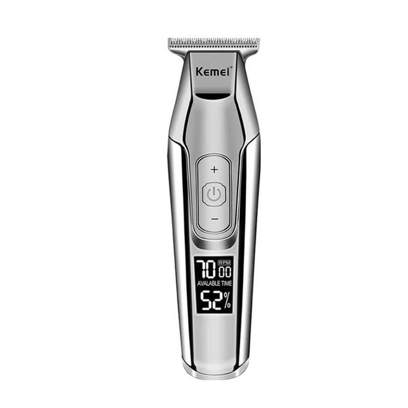 ماشین اصلاح موی سر و صورت کیمی مدل KM-5027 Professional با تیغه تیتانیوم پیشرفته، باتری لیتیوم یون 1400 میلی آمپر، شا...