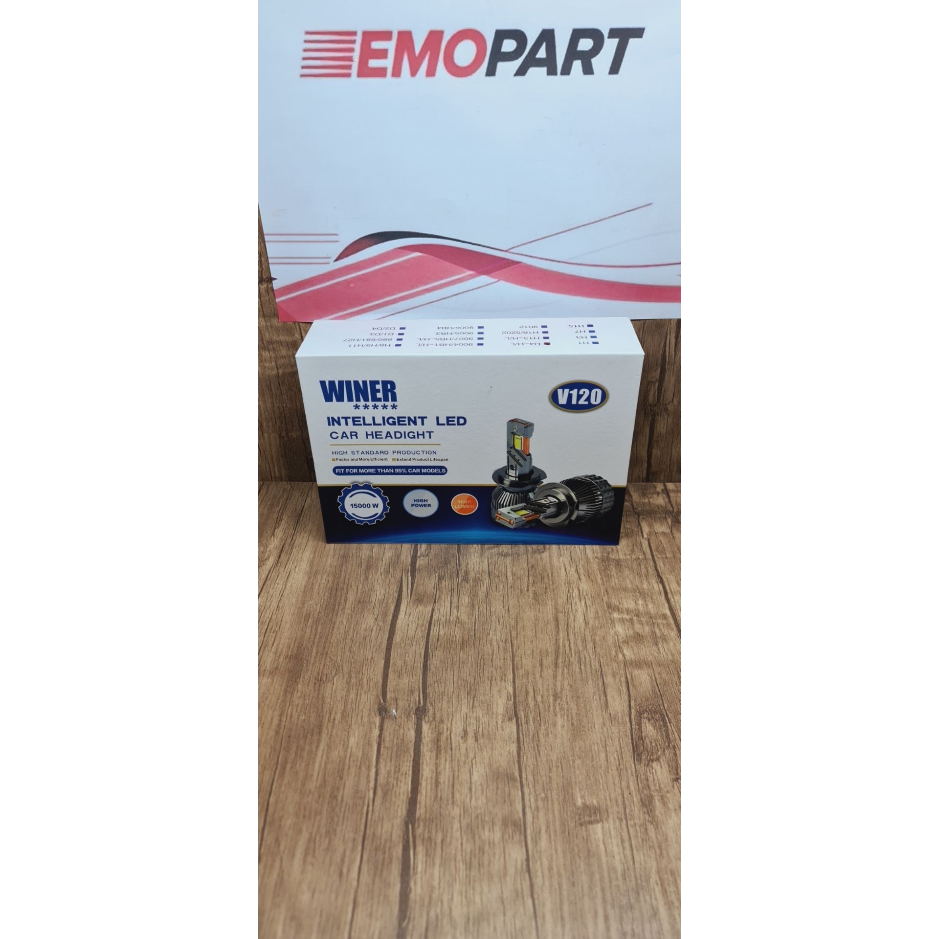 هدلایت تک حالته نور سفید قوی WINER V120 خار H4 بسته 2 عددی