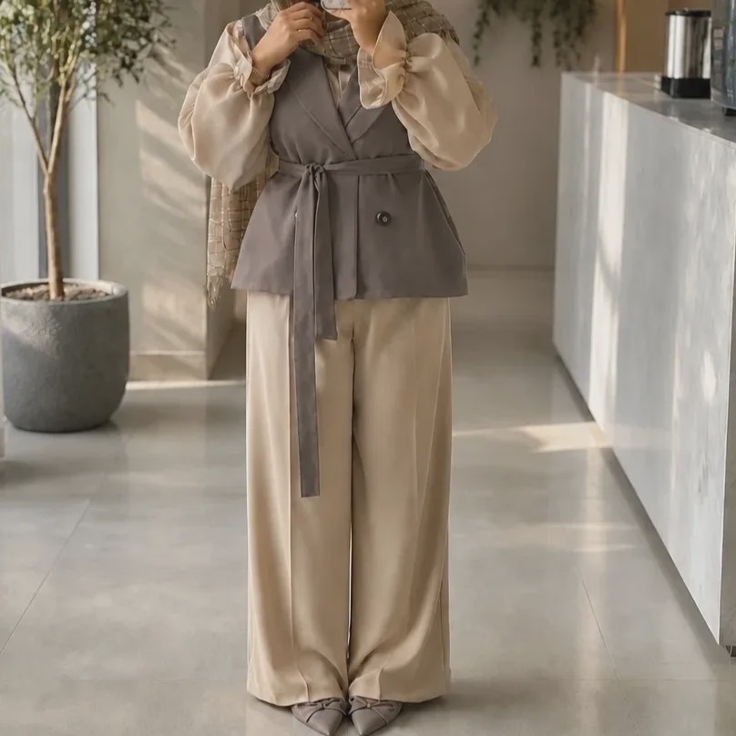 سه تیکه زنانه مدل روژین جنس مازراتی