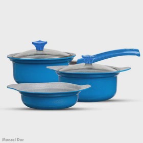 سرویس قابلمه نالینو مدل Elisa 5 پارچه گرانیتی نچسب سایز 12