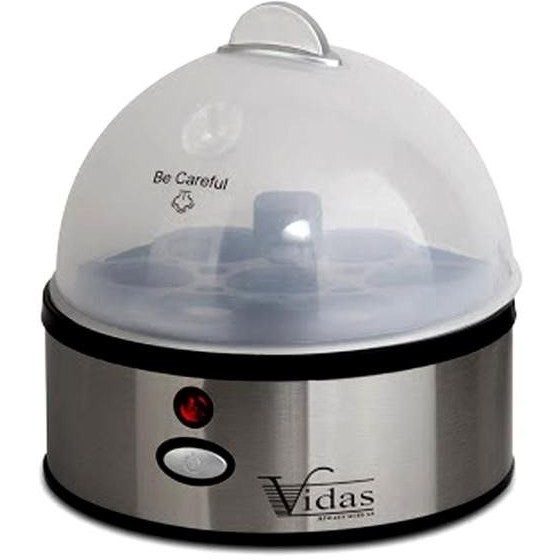 تخم مرغ پز ویداس مدل VIR-5013 با کاسه تفلون و بدنه استیل پخت 7 تخم مرغ در 10 دقیقه