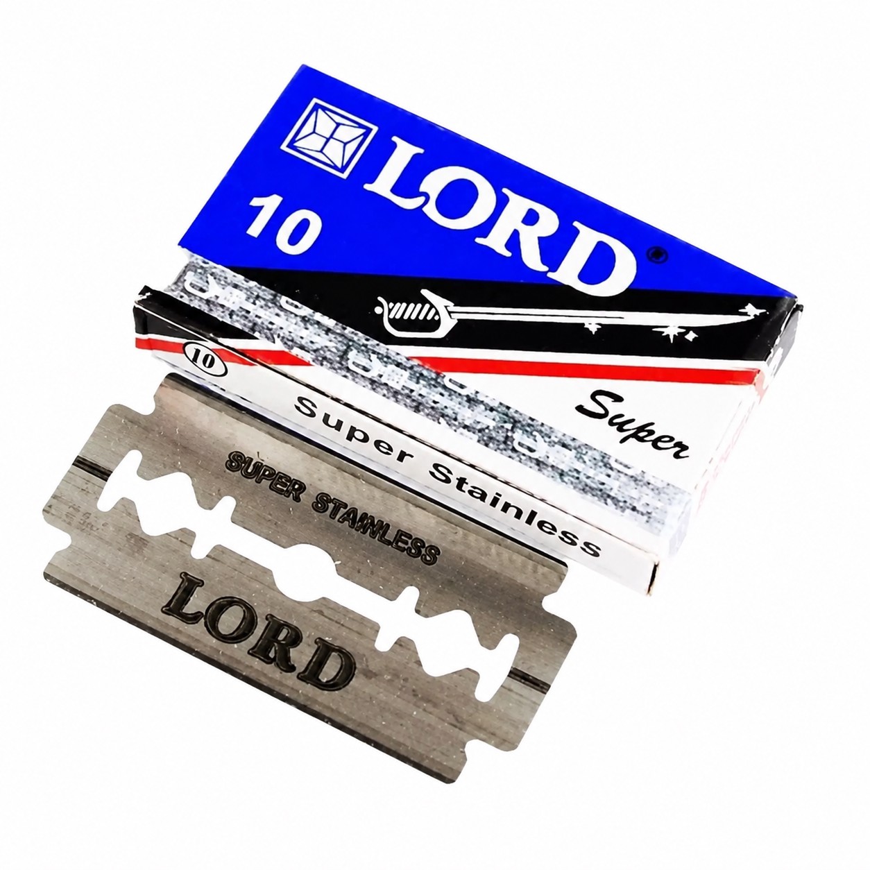 تیغ اصلاح دو لبه LORD مدل Super Stainless (بسته 10 عددی)
