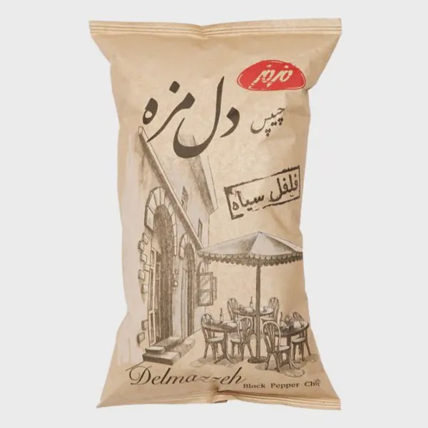 چیپس دل مزه فلفل سیاه مزمز