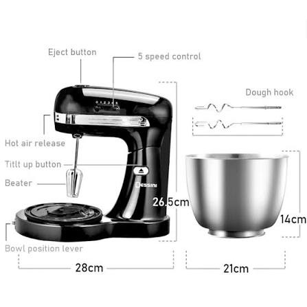 همزن کاسه دار دسینی مدل DS-6788 ظرفیت 3.5 لیتر
