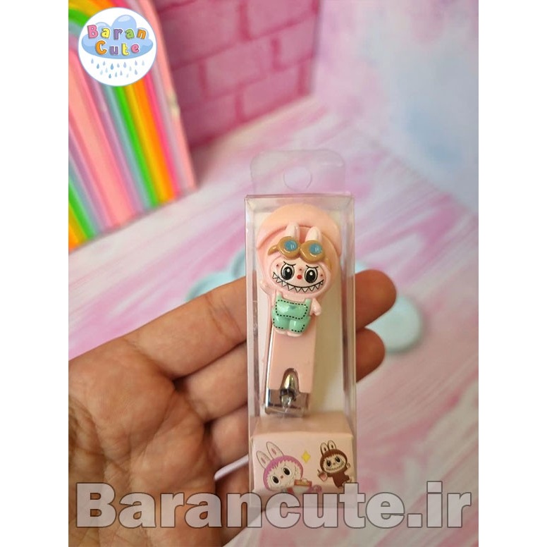 ناخن گیر فانتزی بچگانه عروسکی طرح لبوبو رنگ صورتی