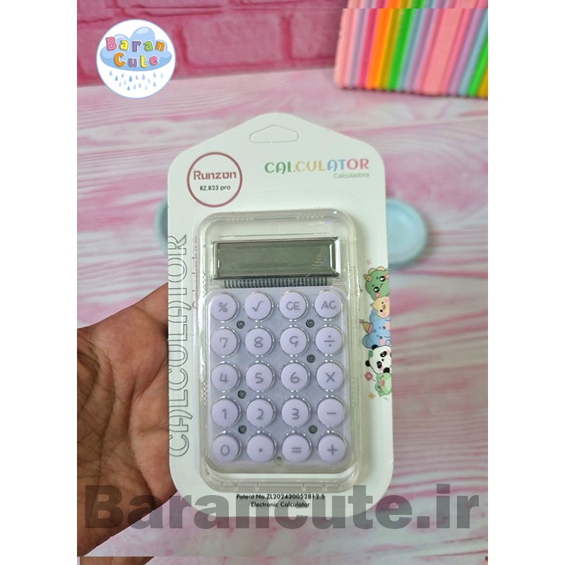 ماشین حساب وارداتی مینی طرحدار دکمه رنگی
