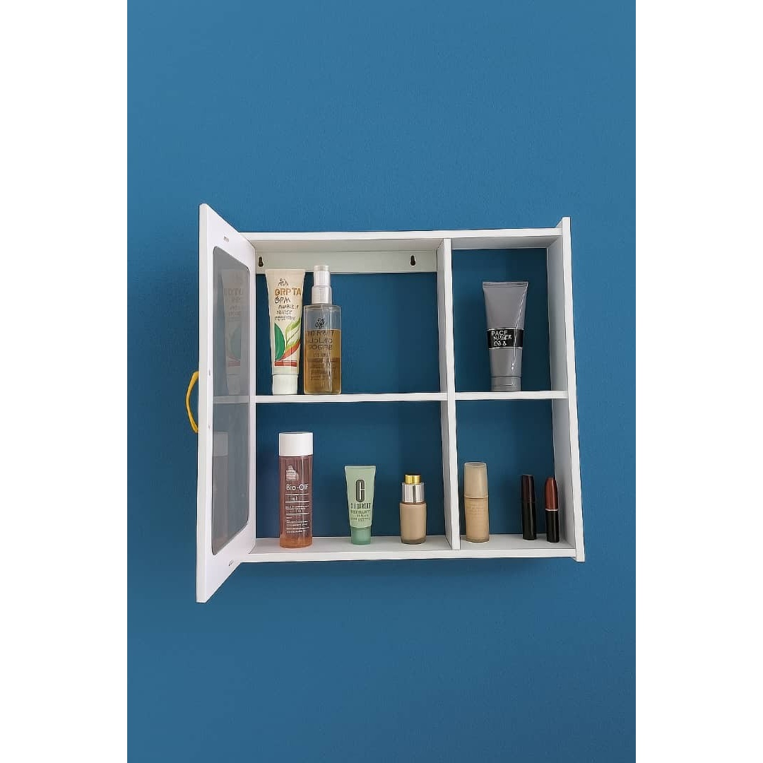 آینه باکس کابینتی شلف دار ضدآب pvc نانو حمام توالت