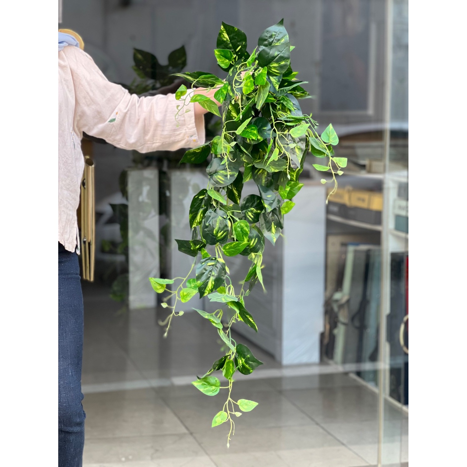 بوته پتوس آویز مصنوعی ابلق وارداتی کیفیت درجه1