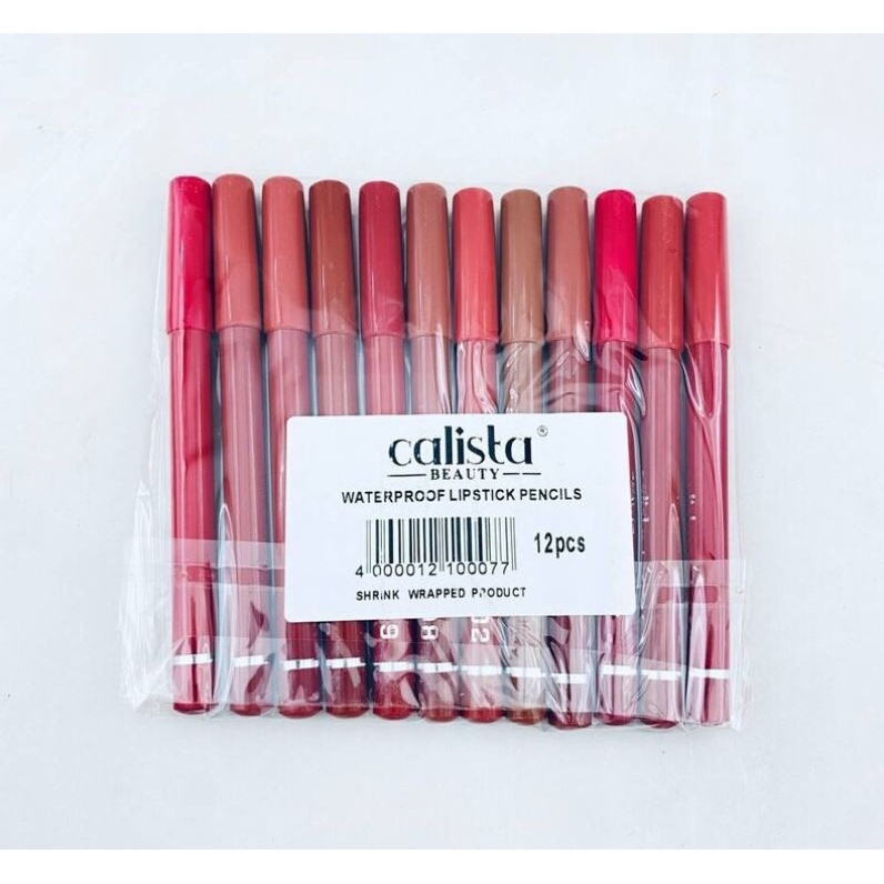 رژ لب مدادی کالیستا بیوتی Calista beauty پک 12 عددی