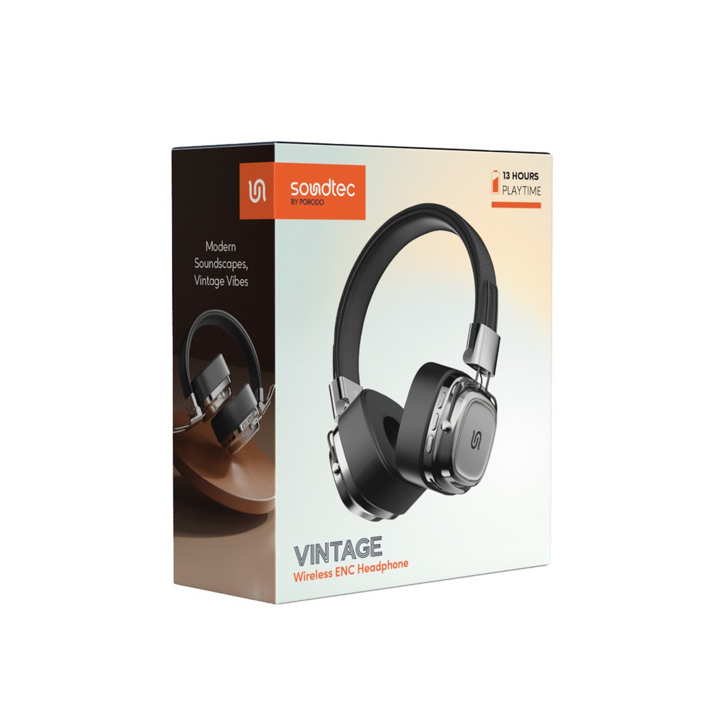 هدفون بی سیم Porodo Soundtec Vintage PD-STWLEP037