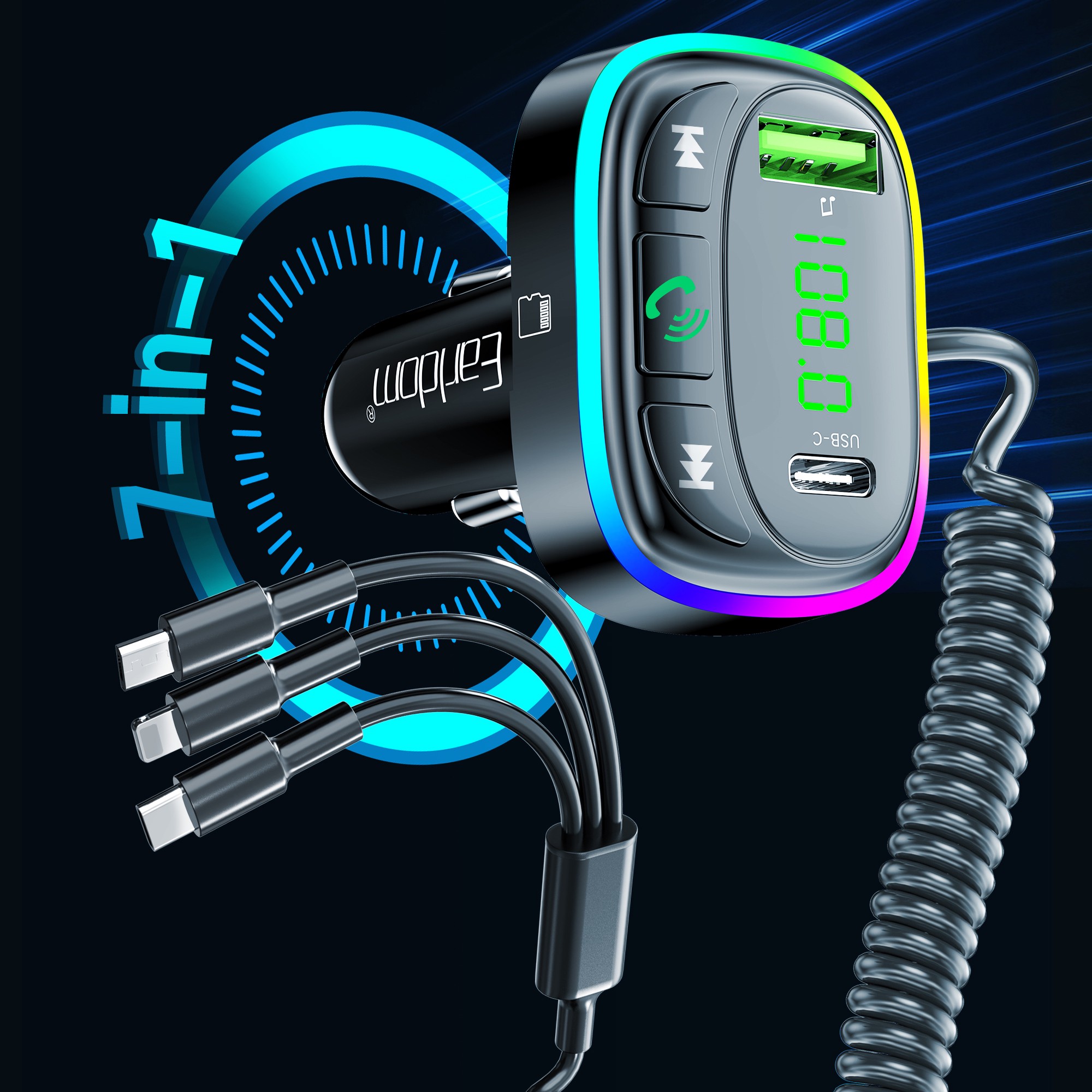 شارژر فندکی FM Player بلوتوثی Earldom ET-M105