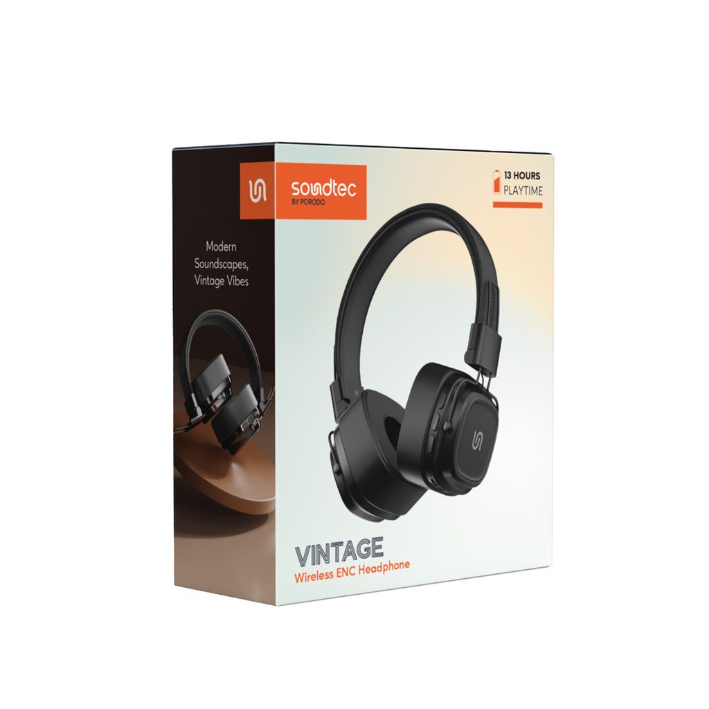 هدفون بی سیم Porodo Soundtec Vintage PD-STWLEP037