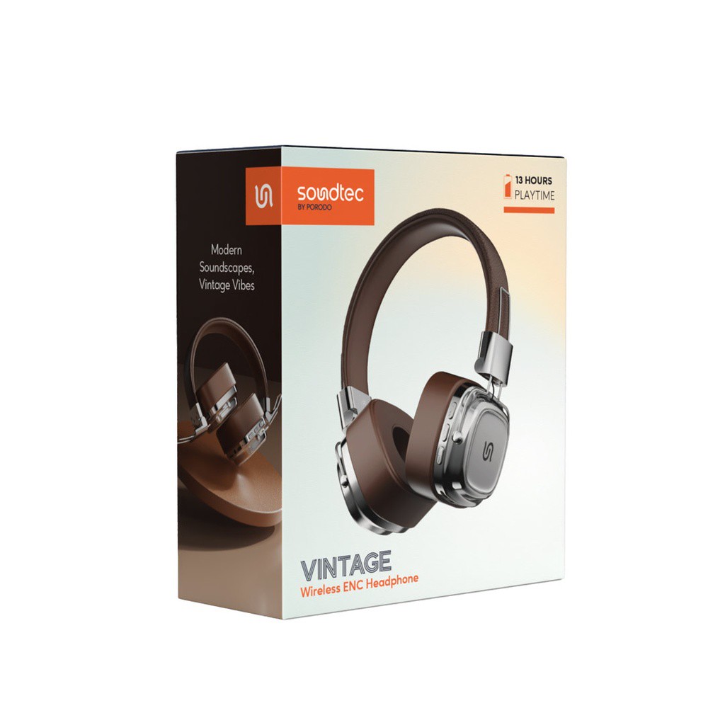 هدفون بی سیم Porodo Soundtec Vintage PD-STWLEP037