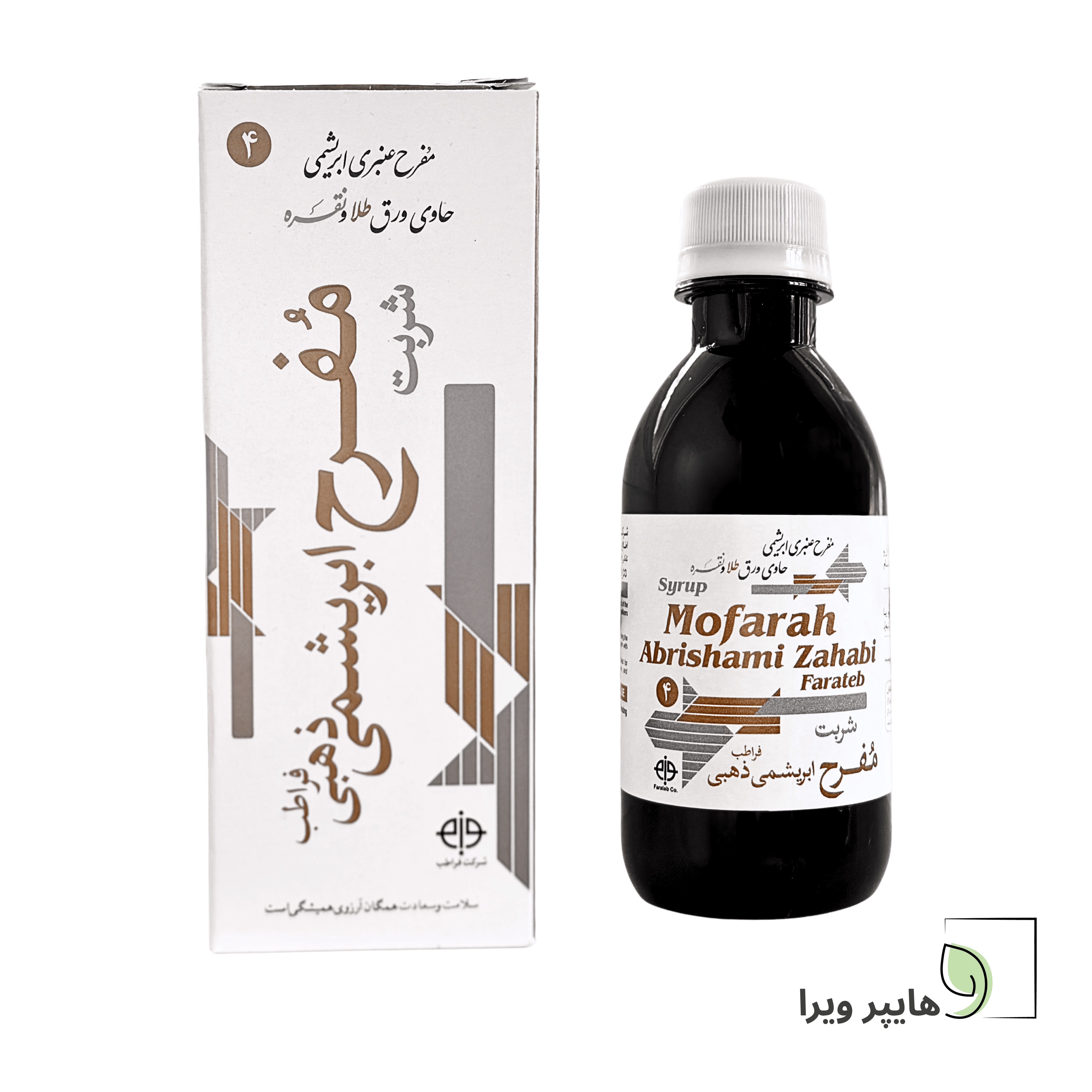 شربت مفرح ابریشمی حاوی ورق طلا و نقره فراطب تاریخ جدید