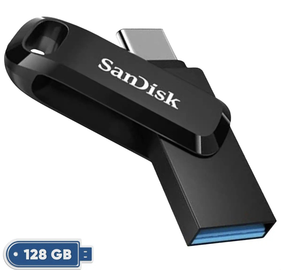 فلش مموری دو رابط سن دیسک مدل Ultra Dual Drive Go ظرفیت 128 گیگابایت