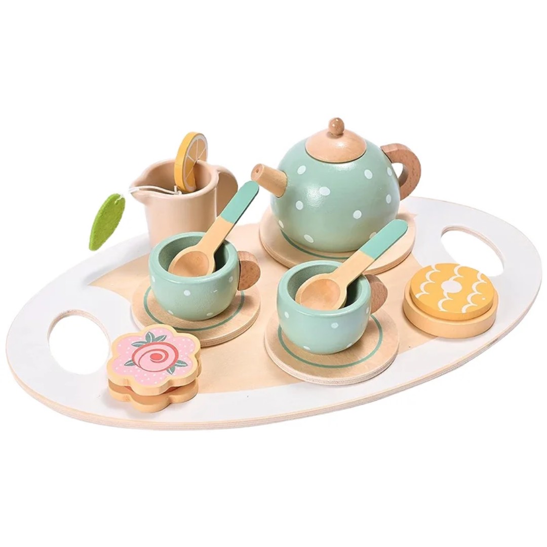 اسباب بازی چای خوری و عصرانه خوری چوبی