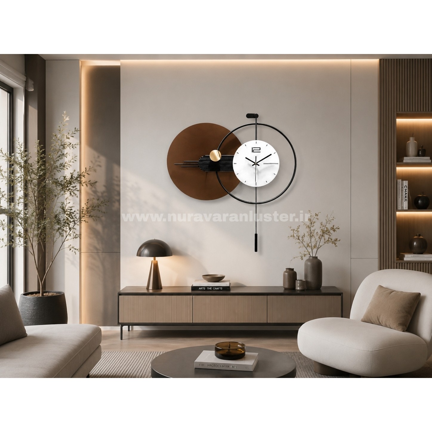 ساعت دیواری مدرن مدل تایمورا کد H519