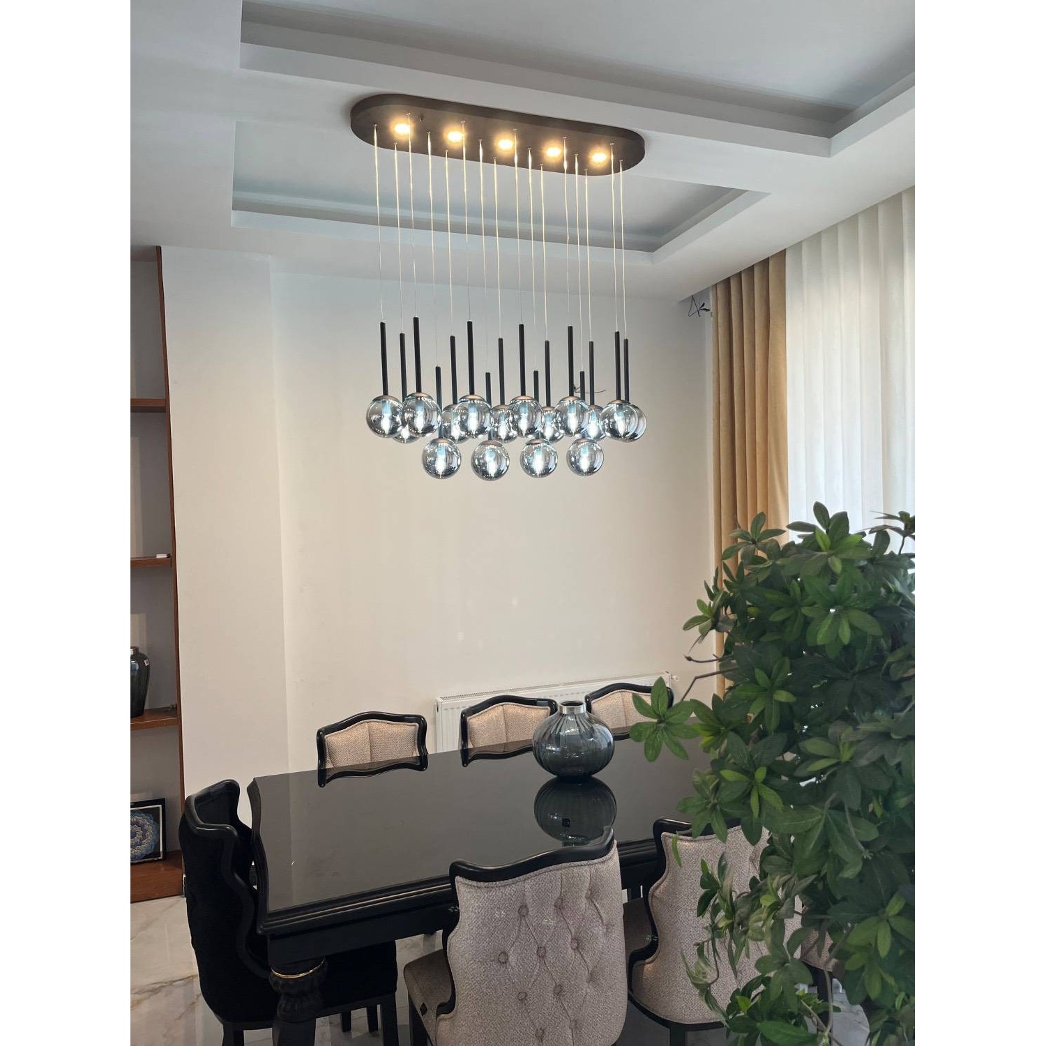لوستر مدرن کانتری حبابی لوستر پذیرایی و میز ناهارخوری