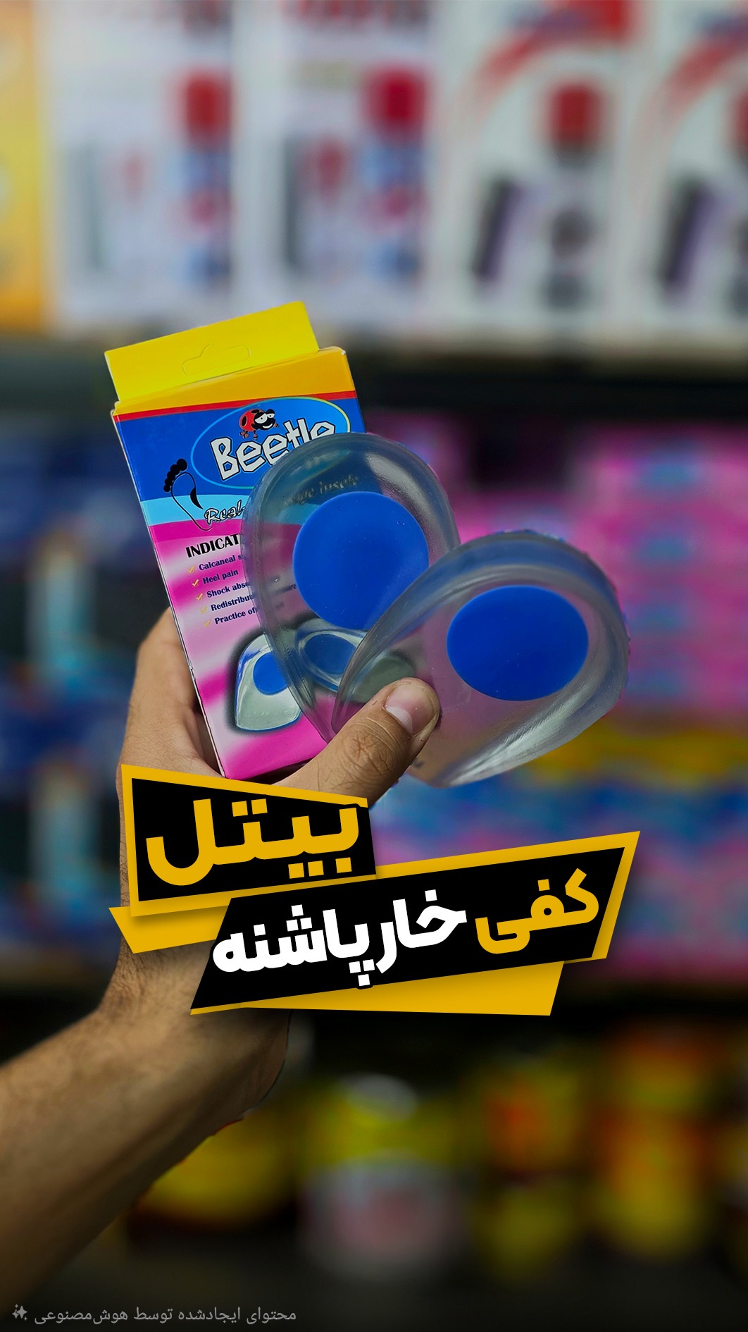 کفی خار پاشنه طبی مدل ژله ای
