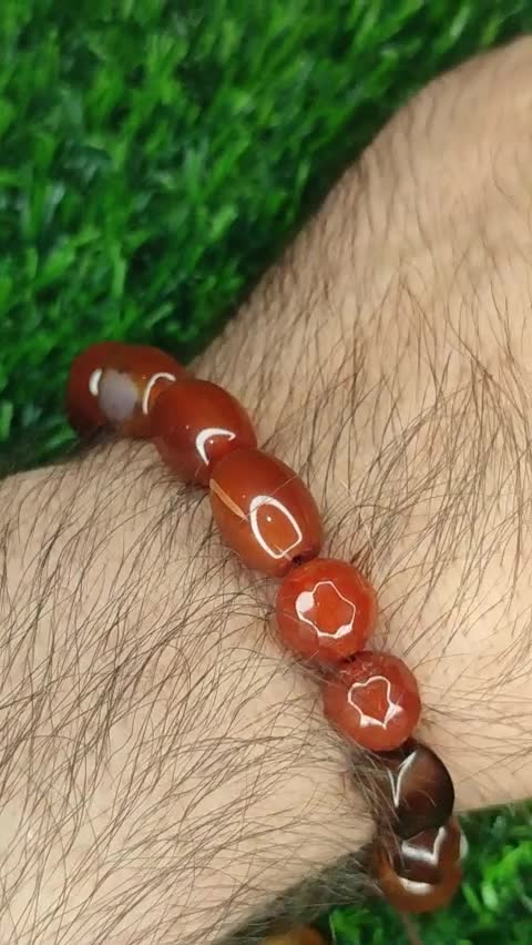 دستبند سنگ عقیق (کد6)