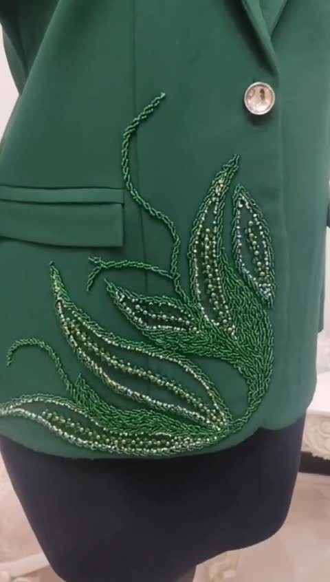 کت زنانه مجلسی جواهر دوزی کار دست