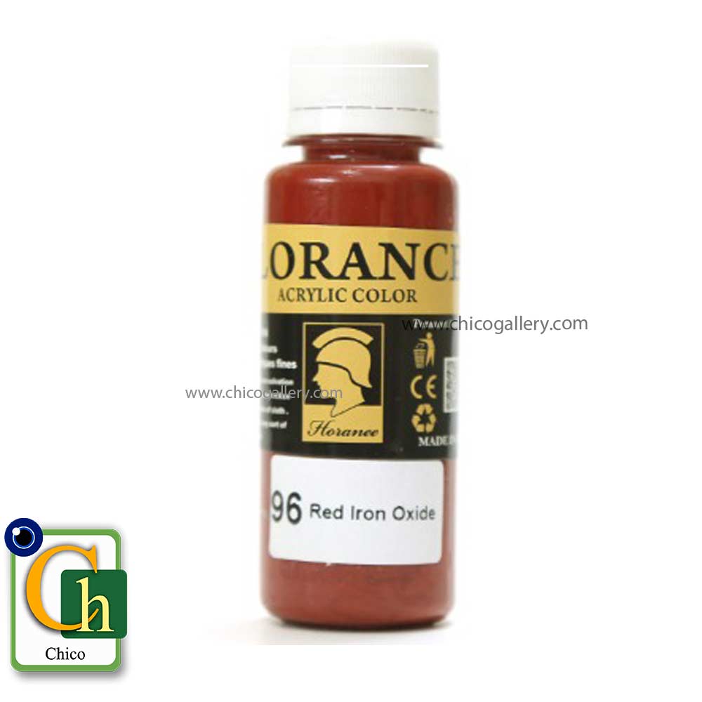 رنگ اکریلیک فلورانس 100 میل اکسید اهن کد 96 (Red Iron Oxid)