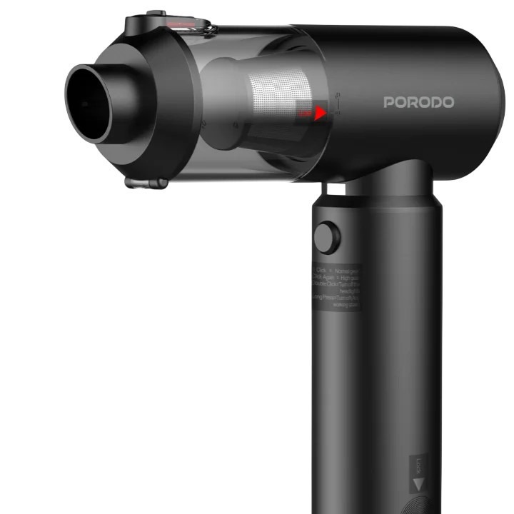 دمنده و مکنده شارژی پرودو مدل Tornado Pro PDM8DGY با موتور براشلس90000 دور در دقیقه مکشمکش 22000 پاسکال، توان 140 وات،