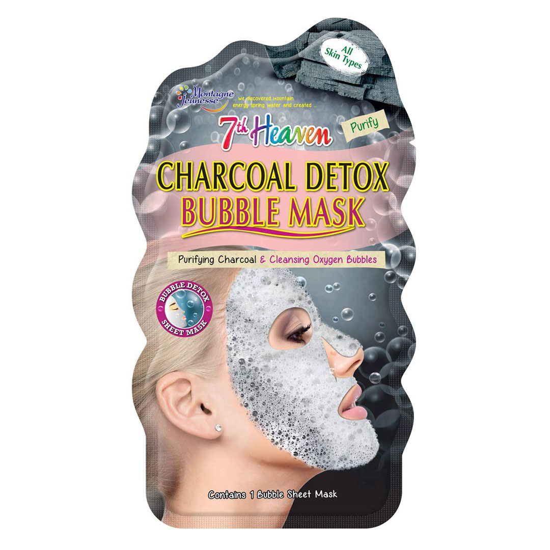 ماسک نقابی حبابی ذغال 7th Heaven charcoal detox bubble mask