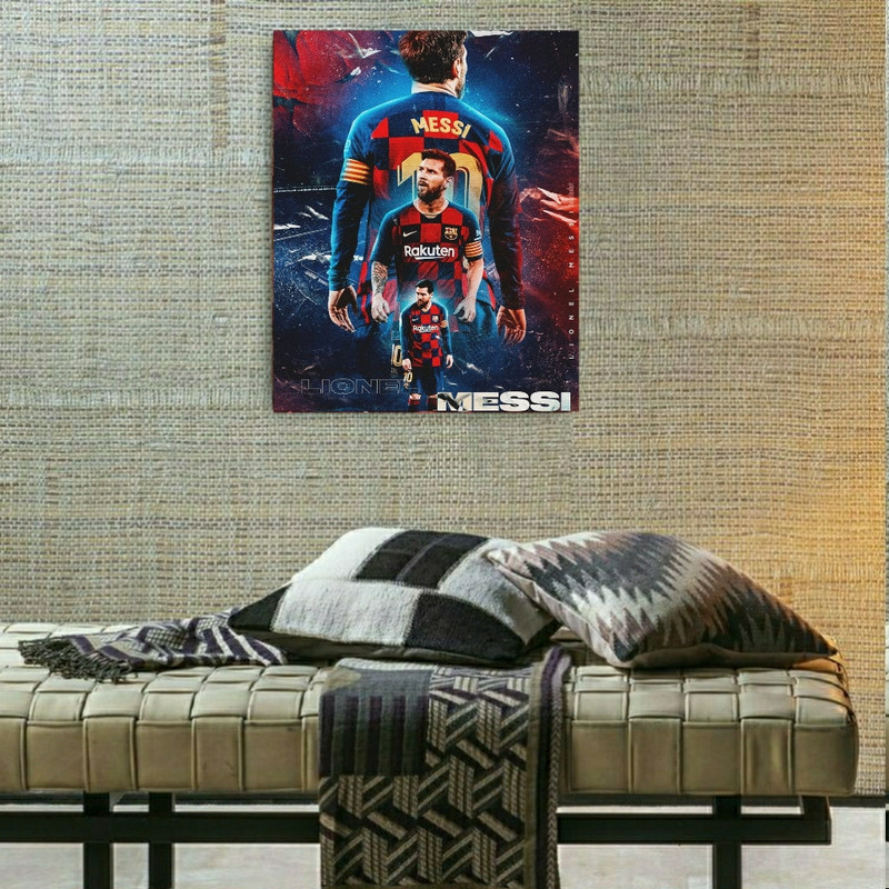 تابلو شاسی طرح مخمل فوتبالیست مدل مسی کد BK1167