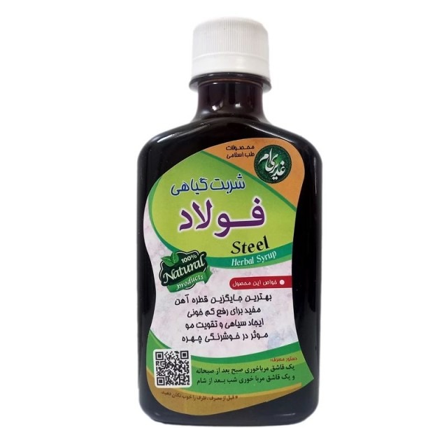 شربت فولاد غدیر (250 گرم) / رفع کمخونی/ جایگزین قرصهای شیمیایی