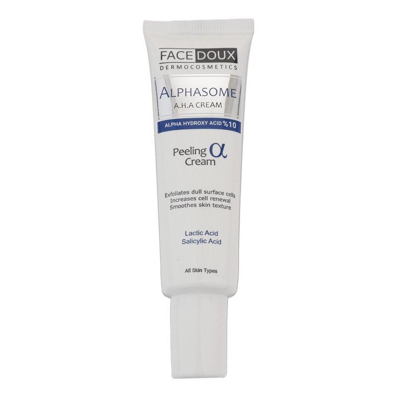 کرم لایه بردار فیس دوکس مدل Alphasome 10 مناسب انواع پوست حجم 30 میلی لیتر ارسال پستی پسکرایه