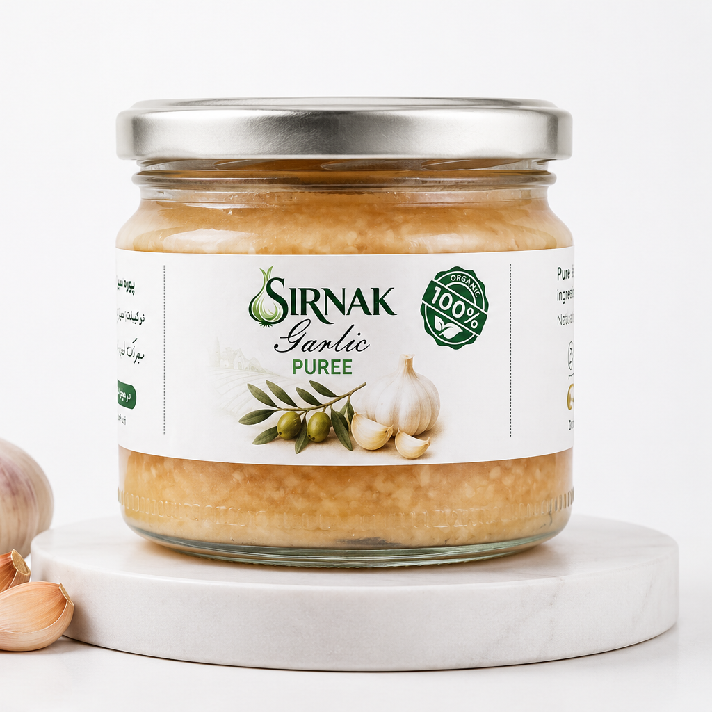 پوره سیر تازه سیرناک با روغن زیتون