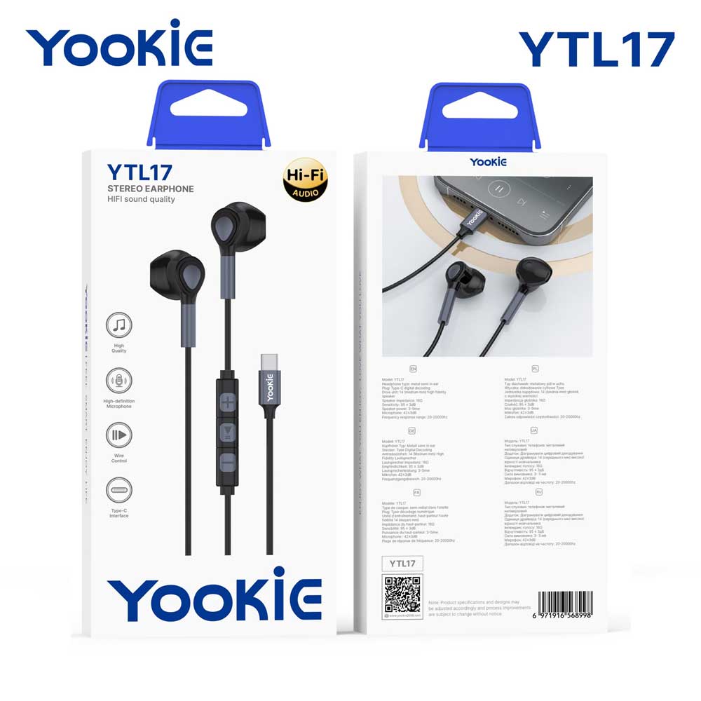 هدفون تایپ سی YOOKIE YTL-17