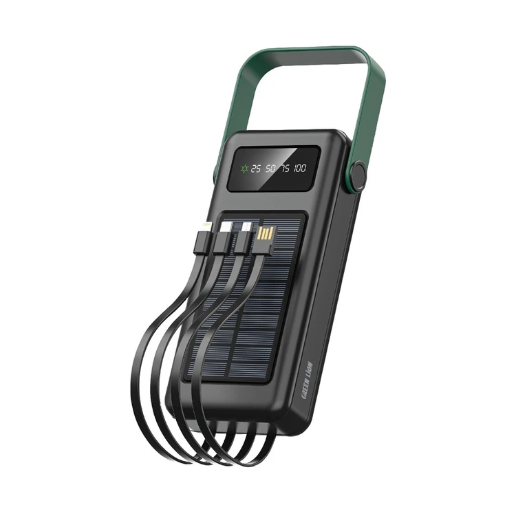 پاوربانک خورشیدی 30000 میلی آمپر گرین لاین مدل Green Lion Solar MAX Power Bank