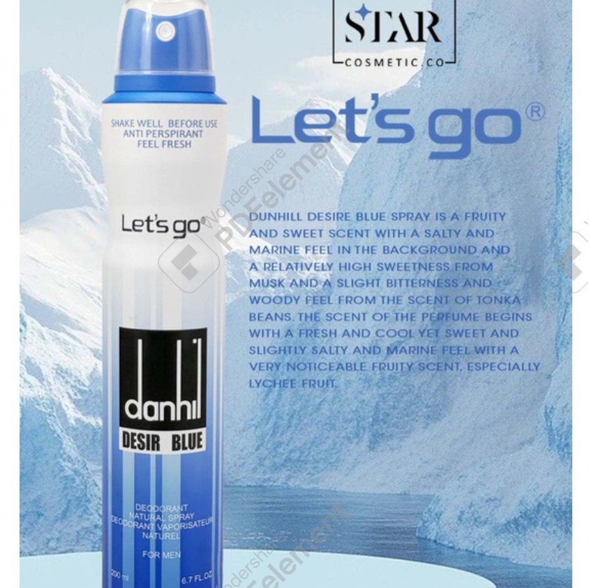 اسپری لباس و بدن دانهیل دیزایر بلو dunhil desire blu