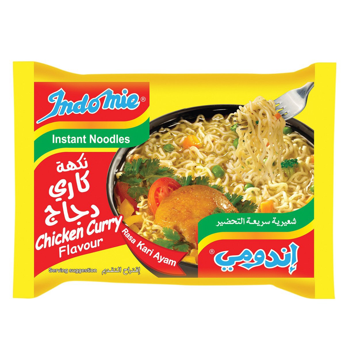 نودل اندومی طعم مرغ کاری 75 گرم Indomie Chicken