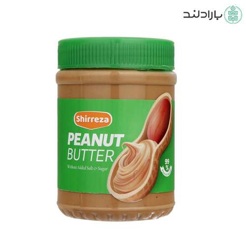 کره بادام زمینی رژیمی بدون نمک و شکر افزوده شیررضا 450 گرم