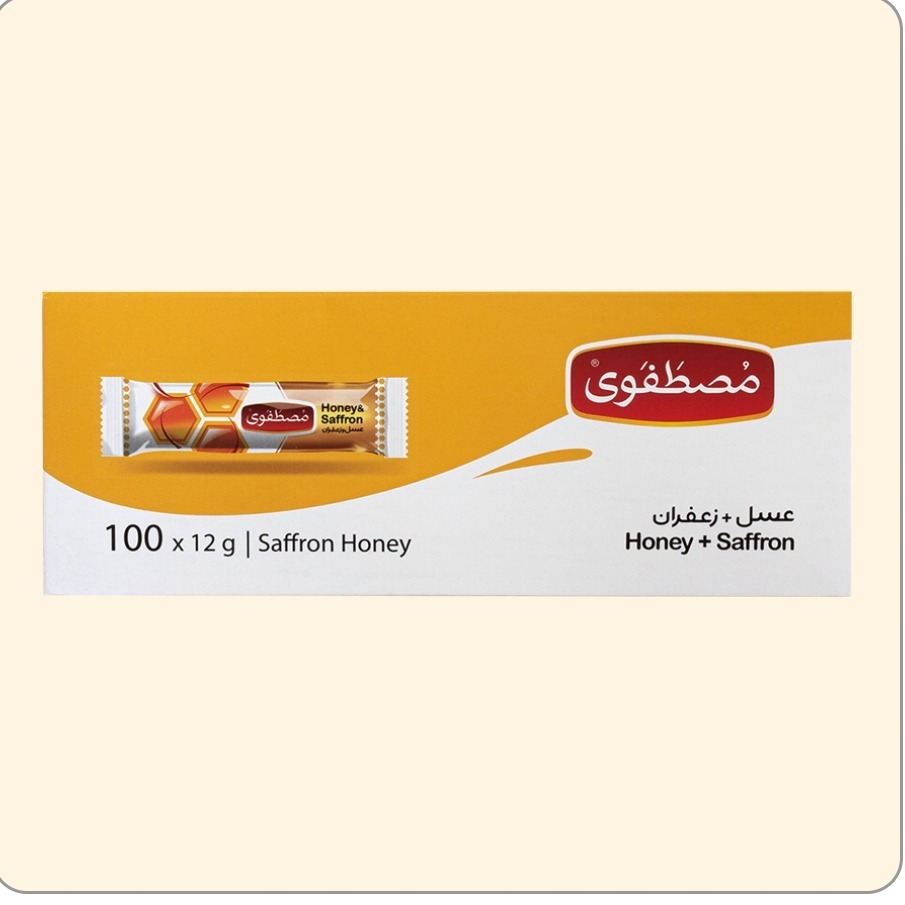 عسل طبیعی زعفرانی یک نفره 100 عددی مصطفوی 
