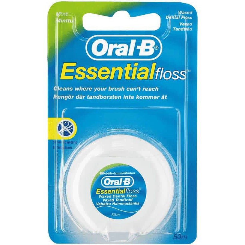 نخ دندان اورال بی مدل Essential floss حاوی عصاره نعنا 50 متر