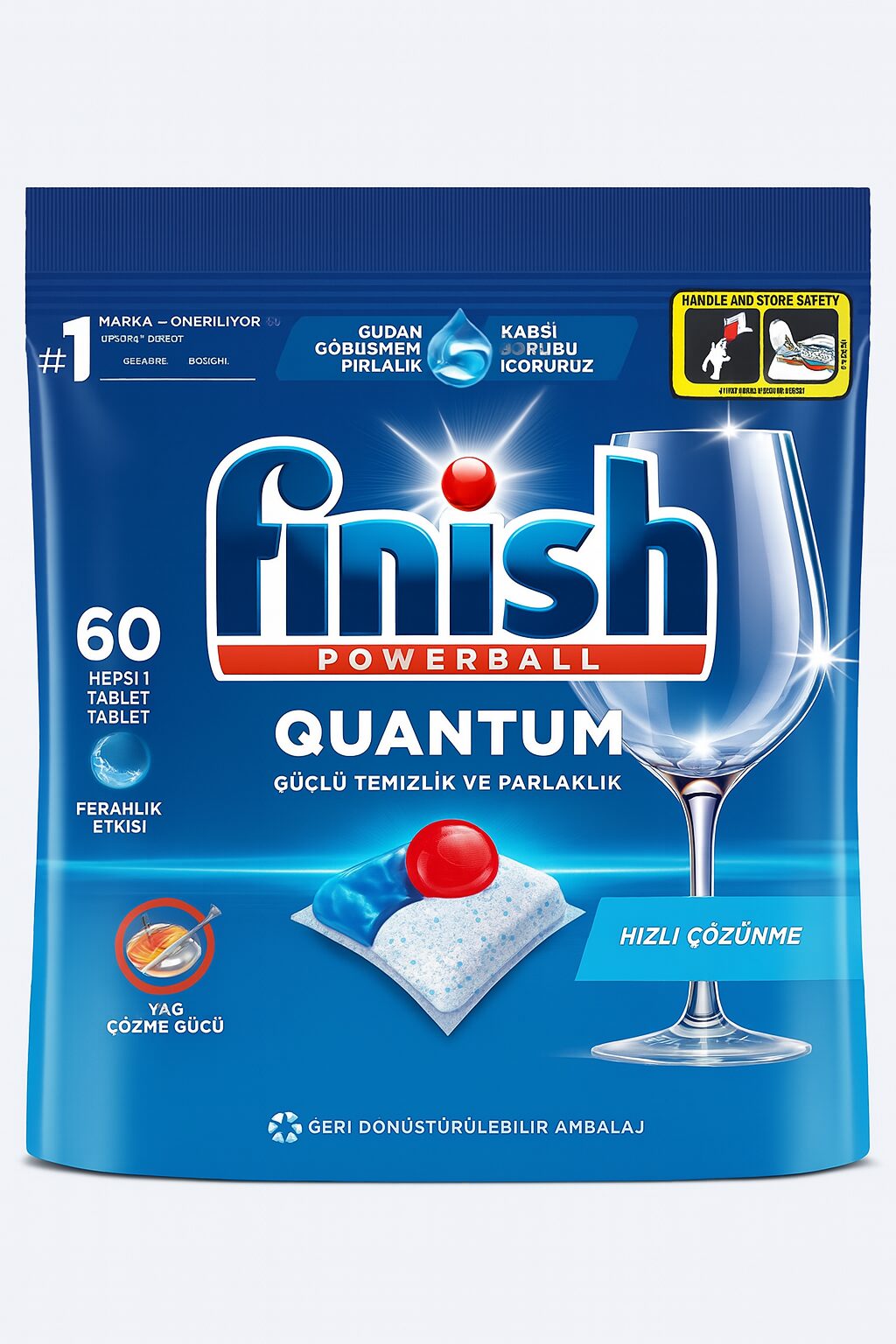 قرص ماشین ظرفشویی فینیش مدل کوانتوم بسته 60 عددی Finish Powerball